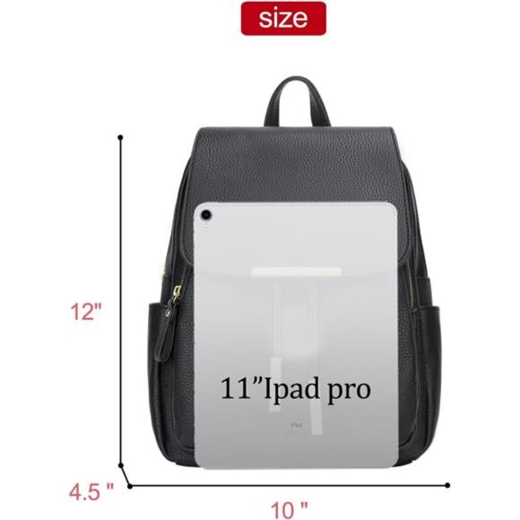 Trendy Leather Backpack Purse for Women and Ladies Shoulder Travel - Picture 6 of 6